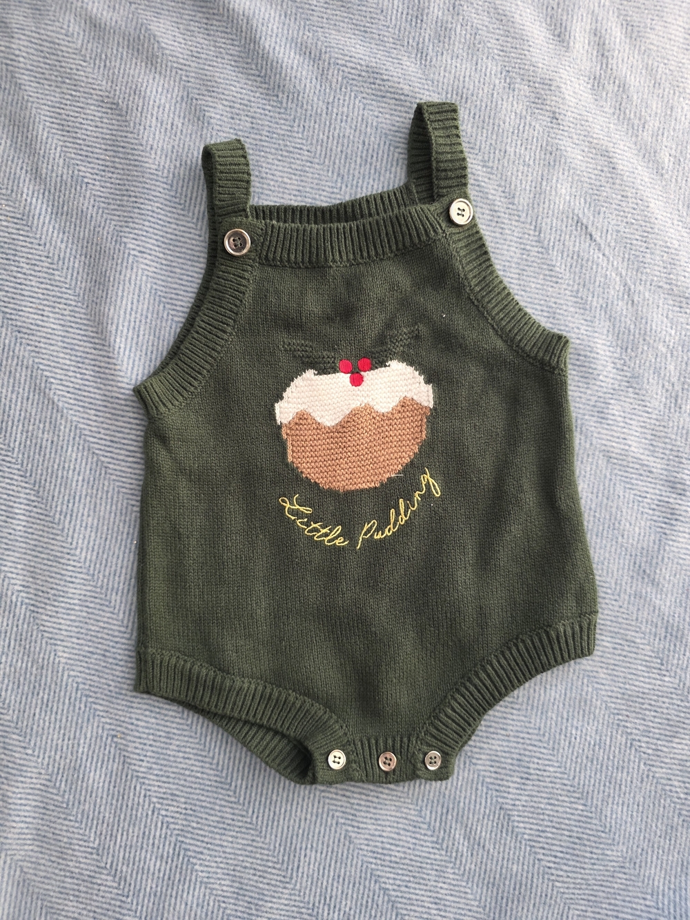 River Island Olive Knit Pudding Romper